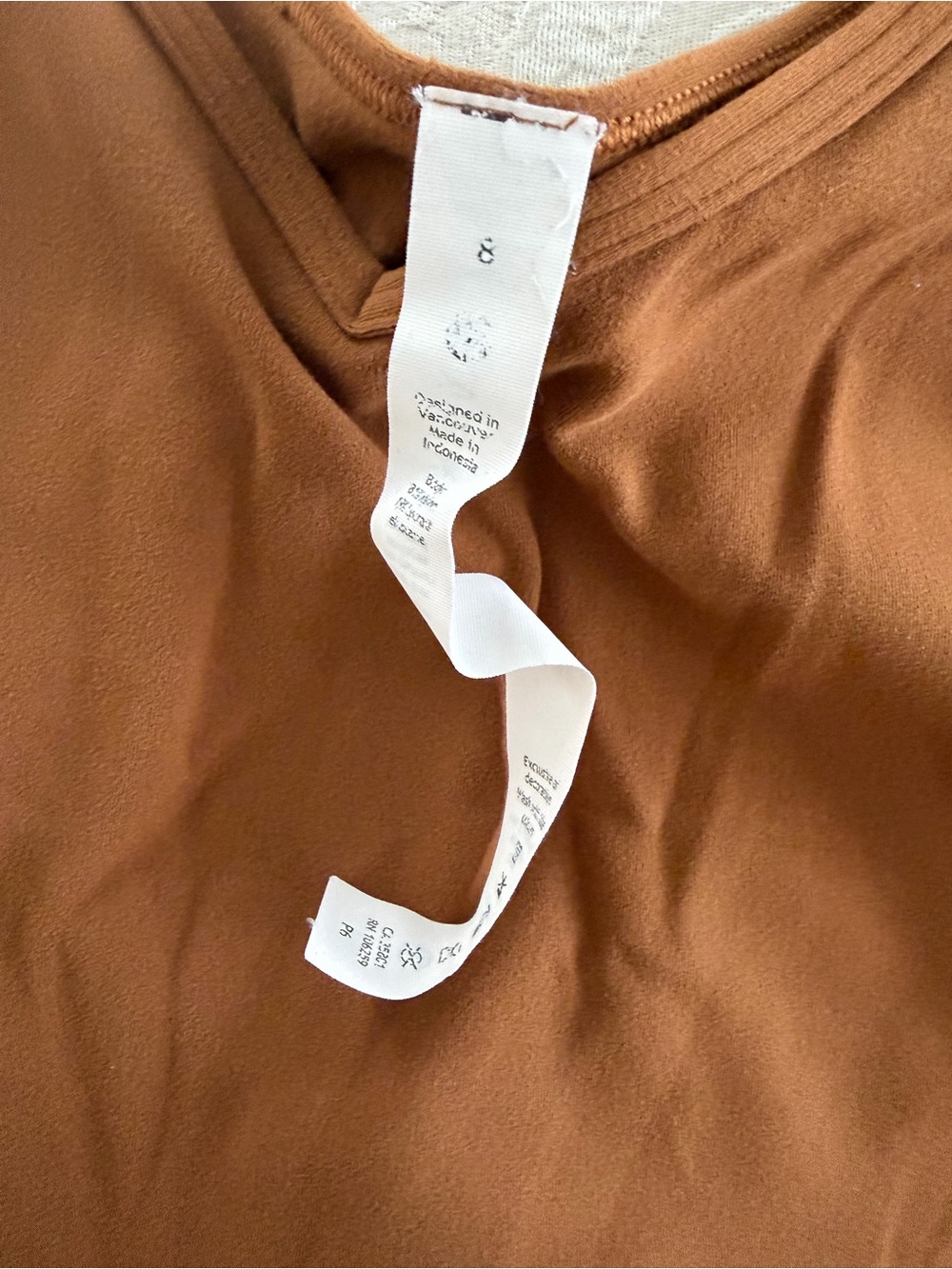lululemon athletica Brown V-Neck Short Sleeve Crop Top - Picture 3 of 3